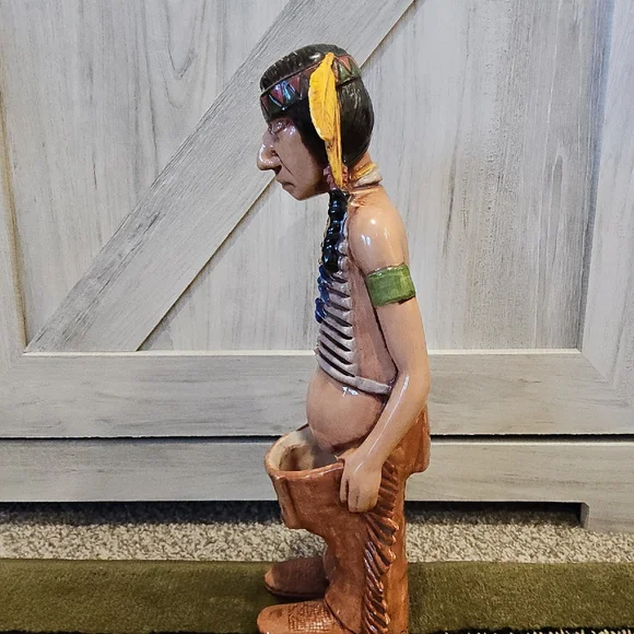 1980 Sittre Ceramic Native American Figurine Statue Decorative Planter - Picture 6 of 11